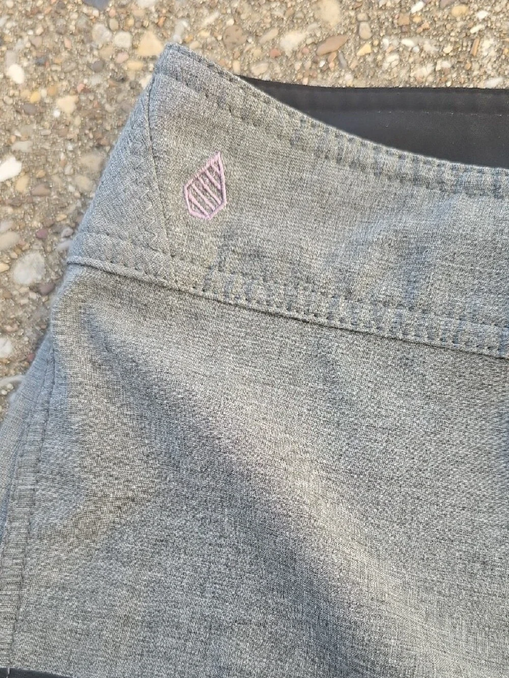 Volcom Gray Black Stripe Board Shorts Swim Mens 30